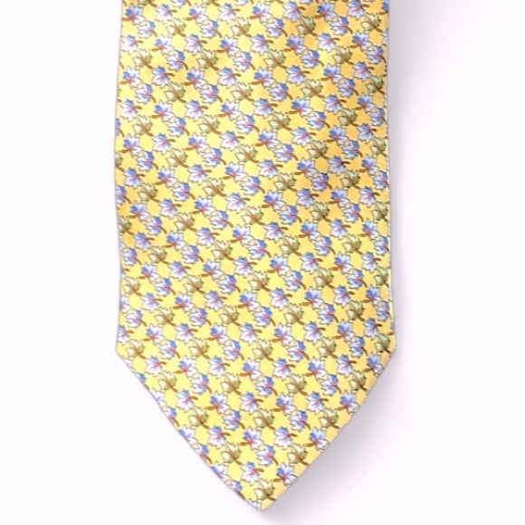 BROOKS BROTHERS Basics 100% Silk Neck Tie “Leaves” - Picture 1 of 4